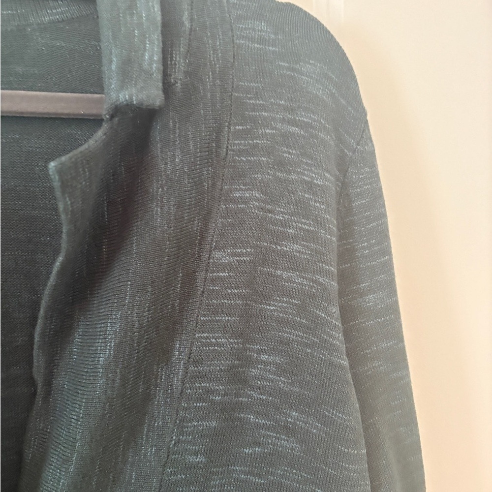 J.Jill Women Green Textured Knit Pockets Longline Sweater-Jacket Blazer Size M - Picture 6 of 10